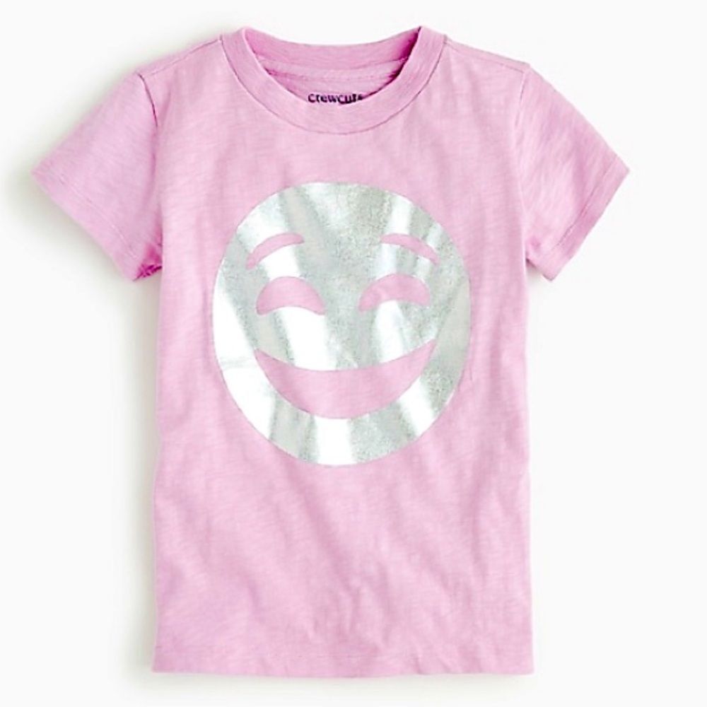 🌴 Crewcuts Lavender Smiley Face T-Shirt (Size 14)